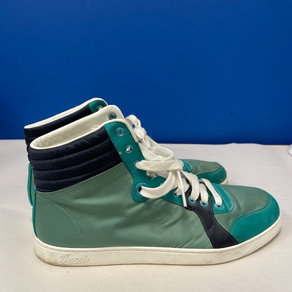Gucci Multicolor Satin High Top Trainers - Size 8.5 - Picture 7 of 12